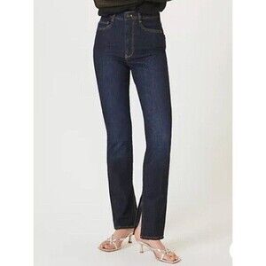 Pilcro Anthropologie The Split High Waist Jeans With Leg Slit Women Size 28 (J4)